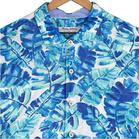 Tommy Bahama Coconut Point Island Zone Camp Shirt Mens 1XLB Jungle Grove Coolmax - Picture 2 of 11